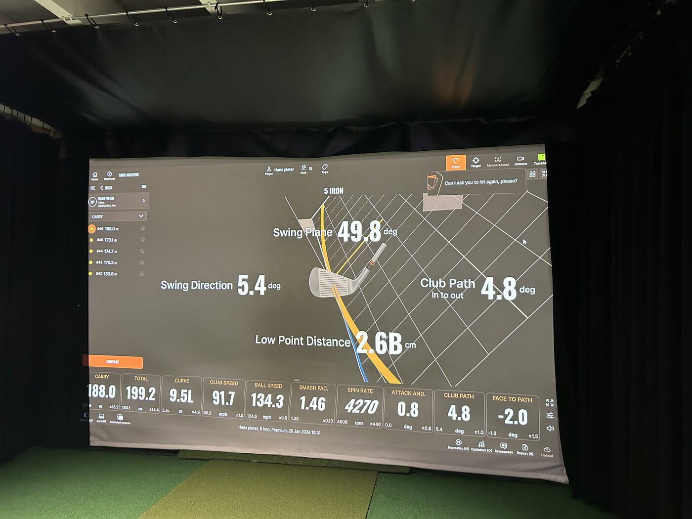 Reading the swing data